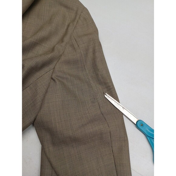 Evan Picone Mens 3 Button Pure Wool Blazer Sport Coat Brown Sz 43R - Picture 8 of 10